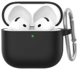 Θήκη Σιλικόνης AhaStyle WG163 Apple AirPods 4 Premium με Γάντζο Μαύρο