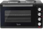 Φουρνάκι Ηλεκτρικό Izzy 228836 IZ-8015  48lt με 2 Εστίες Μαύρο