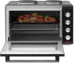 Φουρνάκι Ηλεκτρικό Izzy 228836 IZ-8015  48lt με 2 Εστίες Μαύρο