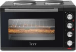 Φουρνάκι Ηλεκτρικό Izzy 228836 IZ-8015  48lt με 2 Εστίες Μαύρο