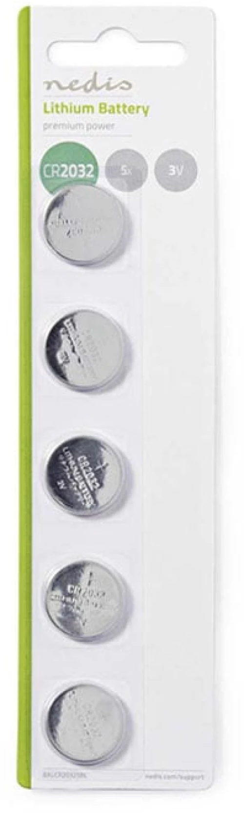 Nedis 233-0157 Μπαταρίες Λιθίου Ρολογιών CR2032 3V 5τμχ
