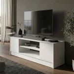 Έπιπλο τηλεόρασης Sasa pakoworld λευκό 120x35x41.5εκ