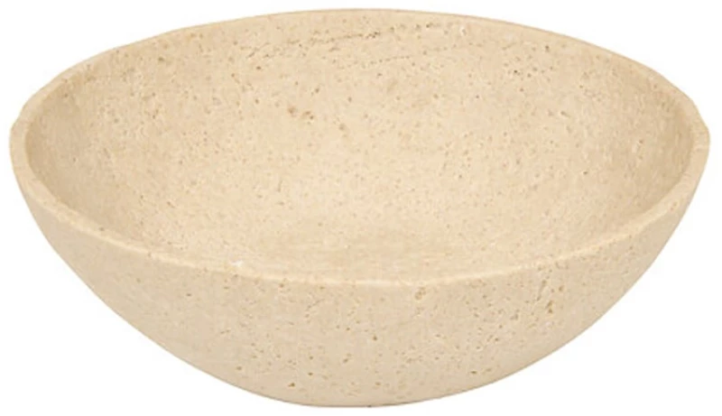 Διακοσμητικό μπωλ Serio pakoworld polyresin μπεζ Φ24.5x7.5εκ