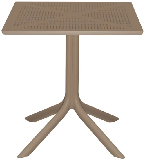 Τραπέζι Groovy pakoworld pp διατρητο cappuccino 60x60x76εκ