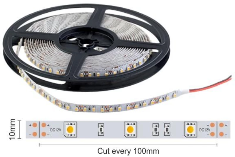 ΤΑΙΝΙΑ LED ΕΣΩΤΕΡΙΚΟΥ ΧΩΡΟΥ 5m 7.2W 3000K 12V Spotlight (5010)