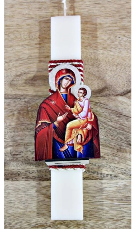Πασχαλινή Λαμπάδα Παναγία Με Βάση
