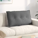 Μαξιλάρι Πλάτης Σκούρο Γκρι 80 x 50 cm Ύφασμα Μικροΐνας Γκρι 42014732