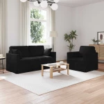Καναπές 2 pcs Μαύρο Μαύρο 3407557