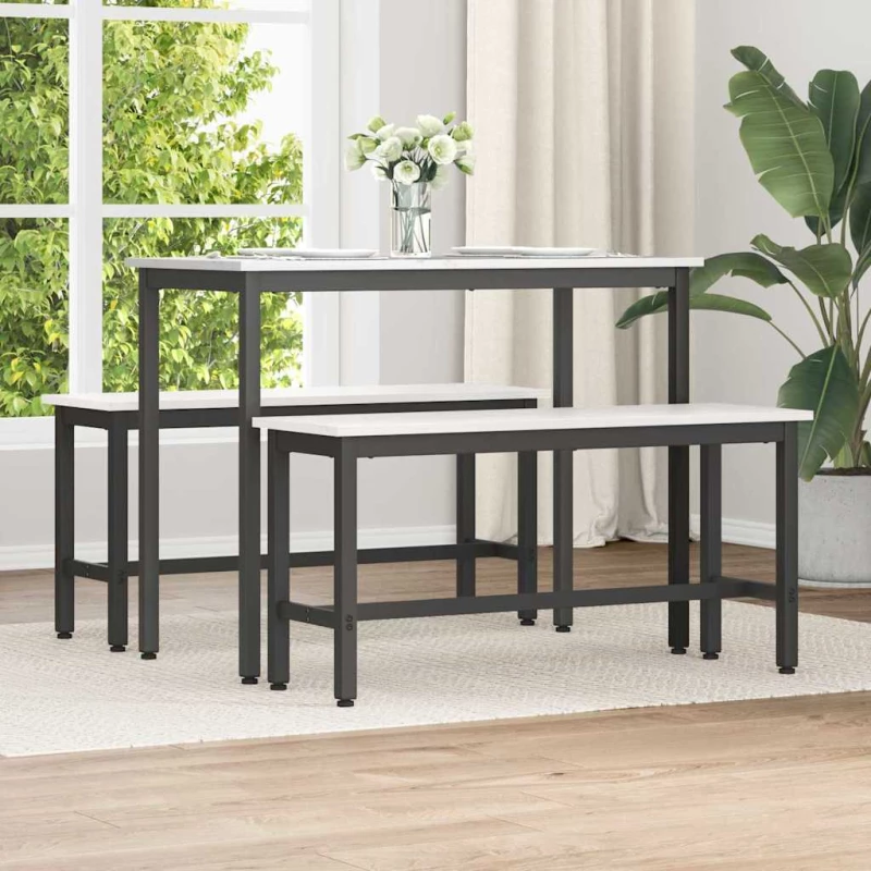 Καθιστικό Σαλονιού 2 pcs Λευκό 100 x 32,5 x 49 εκ Λευκό 873789