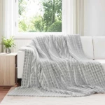 Ριχτάρια 6 pcs Γκρι 240 x 220 cm Μαλλί Γκρι 42016955