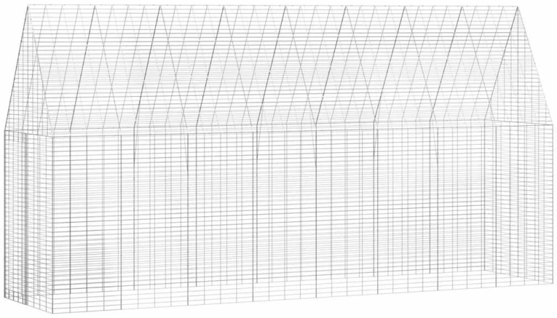 Κλουβί Κουνελιού Ασημί 400 x 100 x 210 εκ. Ασήμι 42019243