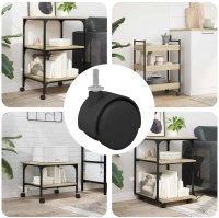 Ρόδες 12 pcs Μαύρο 40,1 x 40,1 x 37,8 χλστ PP και Σίδερο Μαύρο 864777