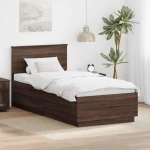 Σκελετός Κρεβατιού Καφέ δρυς 70 x 190 cm Επεξεργασμένο ξύλο Καφέ 3408221