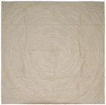Χαλί Φυσικό και Λευκό 240 x 240 cm Γιούτα Λευκό 42010610