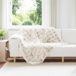 Ψεύτικη κουβέρτα από κουνέλι 4 pcs Λευκό 130 x 150 cm Λευκό 42021845