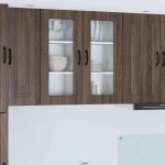 Κρεμαστό ντουλάπι κουζίνας 2 pcs Καφέ δρυς 40 x 31 x 80 εκ. Καφέ 884649