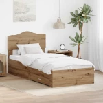 Σκελετός Κρεβατιού Artisan Oak 90 x 190 cm Επεξεργασμένο ξύλο Καφέ 3413255
