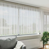 Κουρτίνα Δαντέλας με κουρτίνες Λευκό 1200 x 140 cm Πολυεστέρας Λευκό 4107972