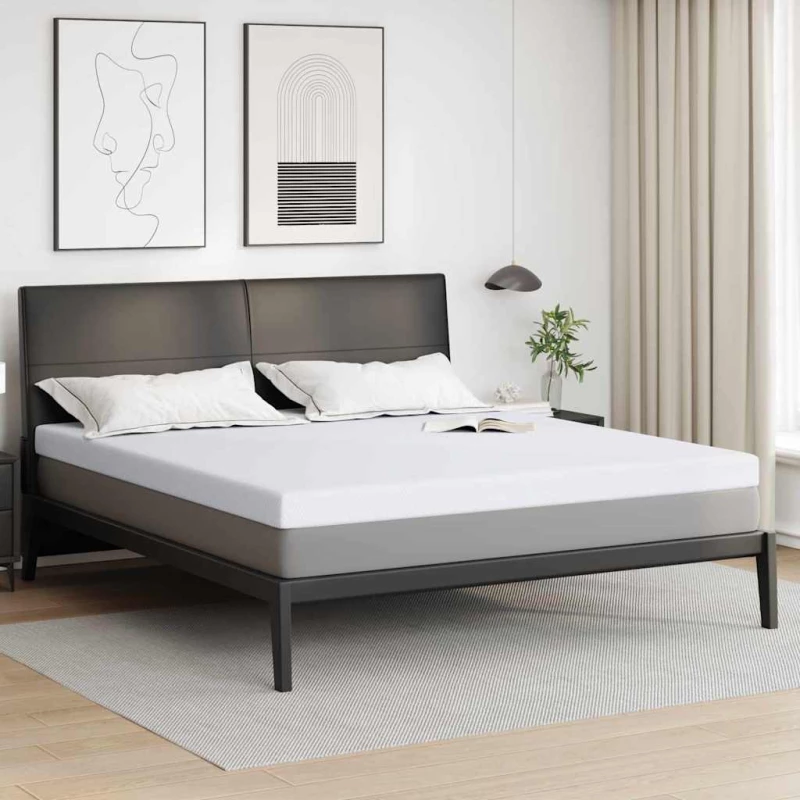 Στρώματα Λευκό 200 x 200 cm 100% ύφασμα πολυεστέρα με τζακάρ Λευκό 4106252
