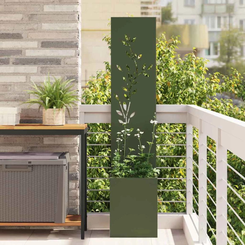 Οθόνη Ιδιωτικότητας Κήπου Floral Λαδί 32 x 140 εκ. Ελιά 876409