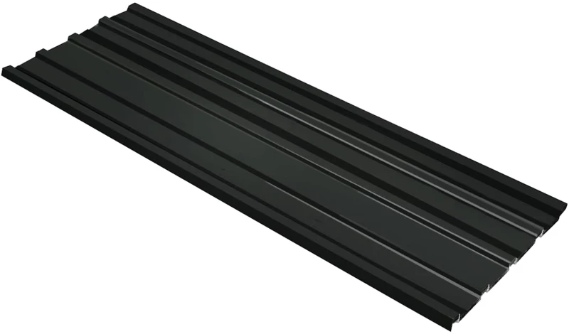 Πάνελ οροφής 12 pcs Ανθρακί 129 x 45 εκ. Γαλβανισμένος χάλυβας Ανθρακί 42047075