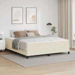 Σκελετός Κρεβατιού με στρώμα Κρεμ 180 x 200 cm ύφασμα Κρεμ 3399016