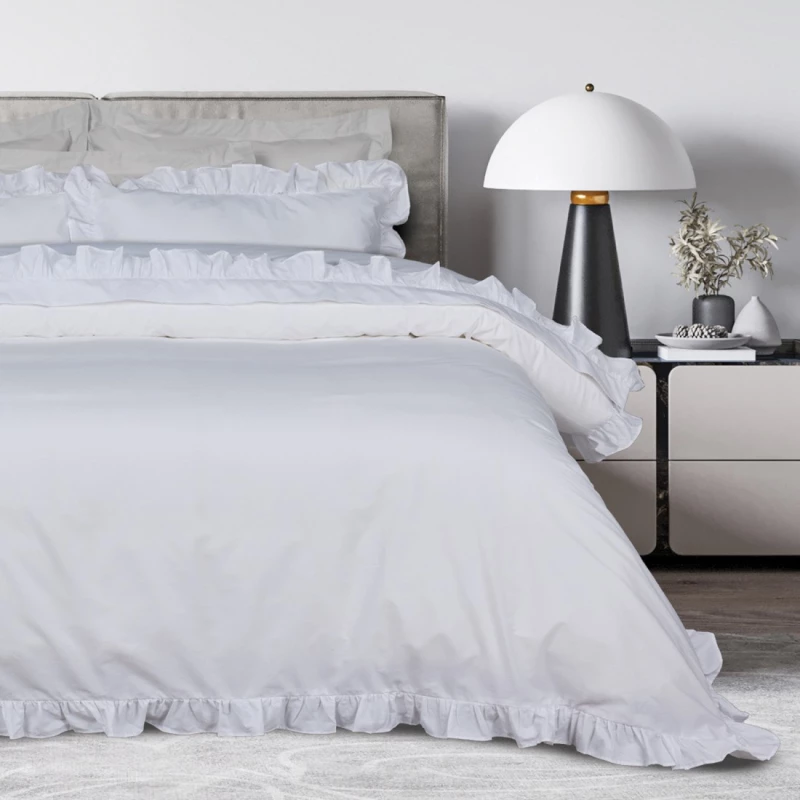 Σετ Παπλωματοθήκη Υπέρδιπλη 3 Τεμαχίων Das Home 3174 White 220x240