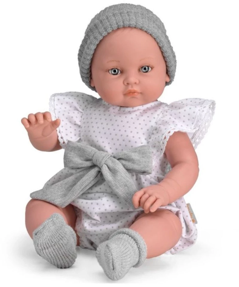 Κούκλα Magic Baby Alicia Με Λευκό Φόρεμα Και Σκούφο 45εκ. MB46611