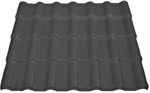 Πλαστικό κεραμίδι φύλλο ASA-PVC γκρι για στέγες & στέγαστρα 104×482cm
