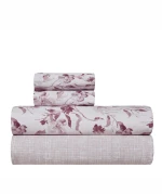 Σετ Σεντόνια Μονά 3 Τεμαχίων Kentia Yuli 18 Old Rose- White 160x270