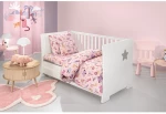 Σετ Σεντόνια Κούνιας Guy Laroche Bebe Jungle Pink 115x170