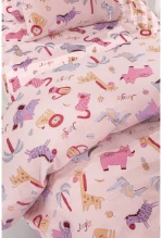 Σετ Σεντόνια Κούνιας Guy Laroche Bebe Jungle Pink 115x170