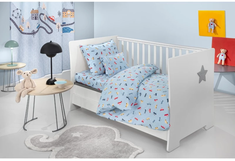 Σετ Σεντόνια Κούνιας Guy Laroche Bebe Roadtrip Sky 115x170