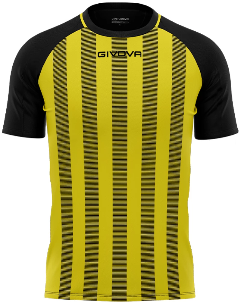 GIVOVA GIVOVA INTERLOCK SHIRT TRATTO BLK/YEL MA031-1007