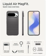 Θήκη Google Pixel 10 / 10 Pro Spigen Liquid Air MagFit Σιλικόνης με MagSafe Qi2 - Marble Gray (ACS09697)