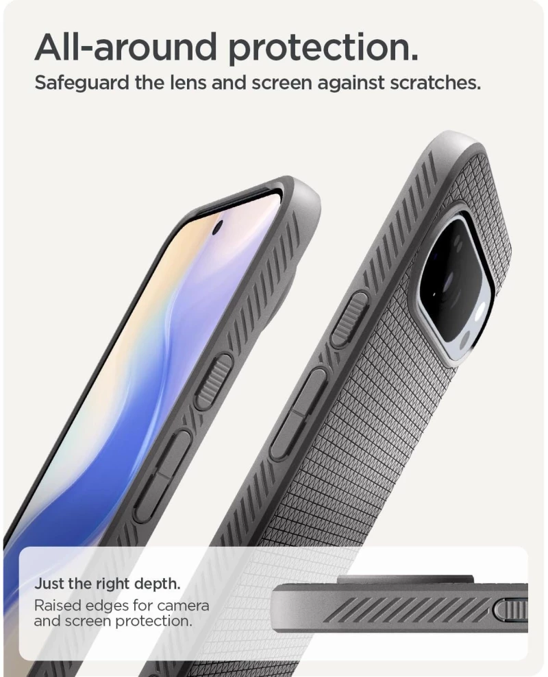 Θήκη Google Pixel 10 / 10 Pro Spigen Liquid Air MagFit Σιλικόνης με MagSafe Qi2 - Marble Gray (ACS09697)