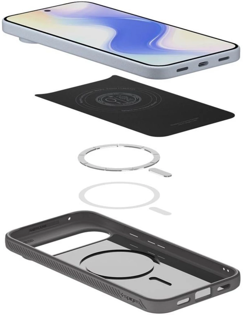 Θήκη Google Pixel 10 / 10 Pro Spigen Liquid Air MagFit Σιλικόνης με MagSafe Qi2 - Marble Gray (ACS09697)
