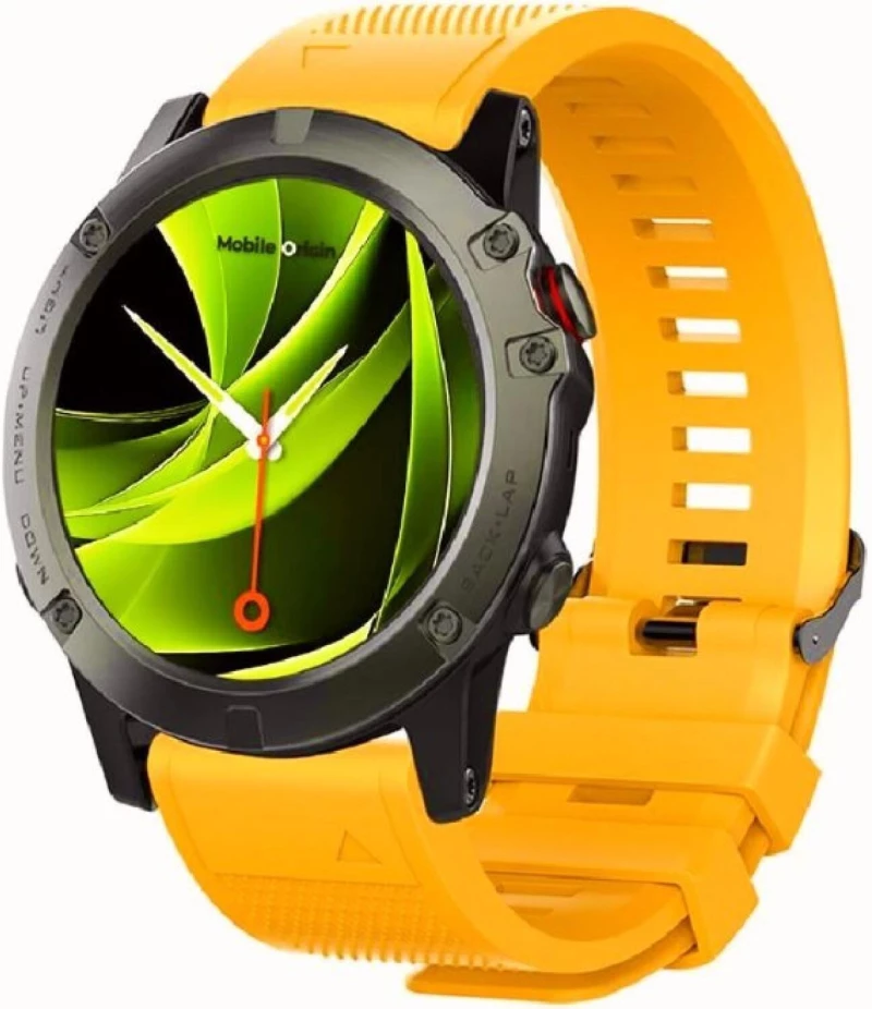 Λουράκι Garmin Watch 20mm Mobile Origin Easy Strap ES1 Quick Fit Σιλικόνης - Yellow (MO-ES20-YLW)