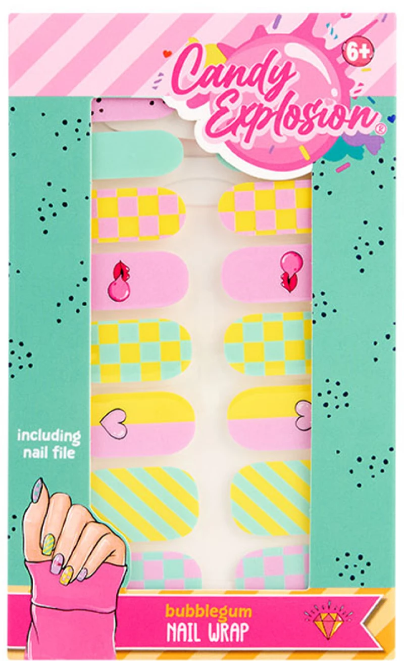 CREATE IT! CANDY EXPLOSION ΤΕΧΝΗΤΑ ΑΥΤΟΚΟΛΛΗΤΑ ΝΥΧΙΑ BUBBLEGUM (#848009)