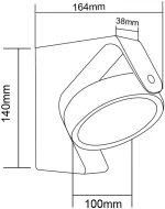 Adeleq Φωτιστικό LED CCT 13W Αλουμινίου Επίτοιχο Περιστρεφόμενο IP65 Λευκό 3-1280