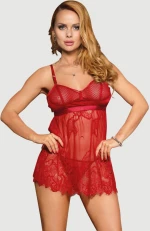 Babydoll Elegant Lace Sexy Babydoll - Κόκκινο
