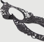 Δαντελωτή Μάσκα Ματιών Με Ανάγλυφο Σχέδιο Lace Eye Mask With Embroidered Pattern – Μαύρο