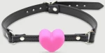 Φίμωτρο Με Μπάλα Καρδιά & Δερμάτινο Ιμάντα Heart Shaped Ball Gag With Leather Strap – Ροζ/Μαύρο