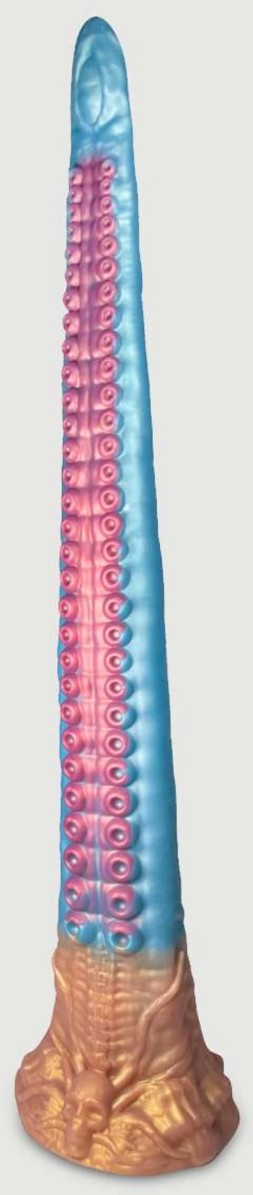 Μακρύ Dildo Με Δέρμα Χταποδιού Very Long Anal Silicone Dildo With Octopus Skin - 47 x 4,5 cm - Μπλε