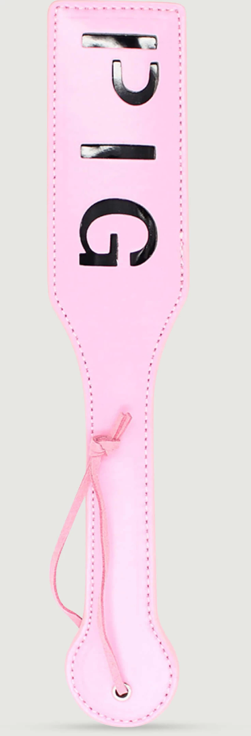 Δερμάτινο Paddle Με Ανάγλυφο PIG Leather Paddle With PIG Imprint – Ροζ