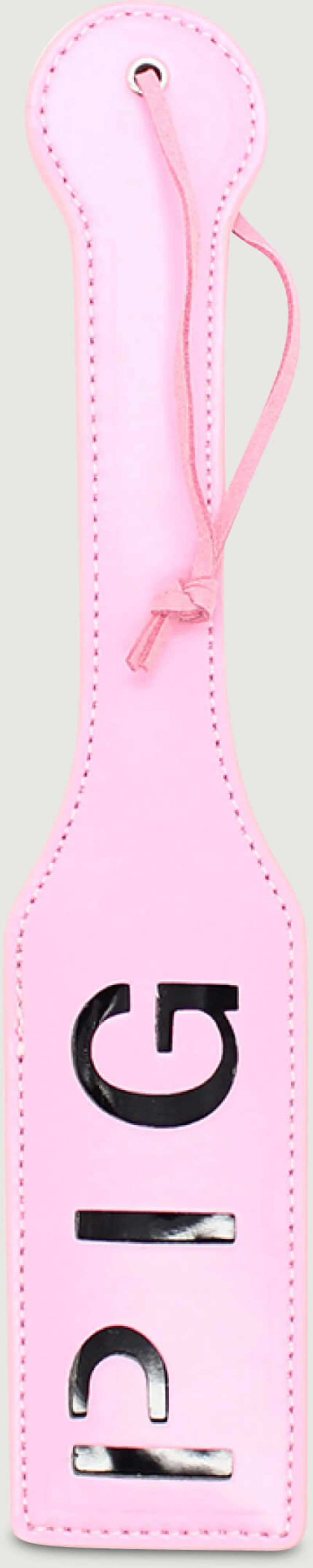 Δερμάτινο Paddle Με Ανάγλυφο PIG Leather Paddle With PIG Imprint – Ροζ