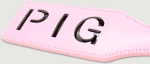 Δερμάτινο Paddle Με Ανάγλυφο PIG Leather Paddle With PIG Imprint – Ροζ
