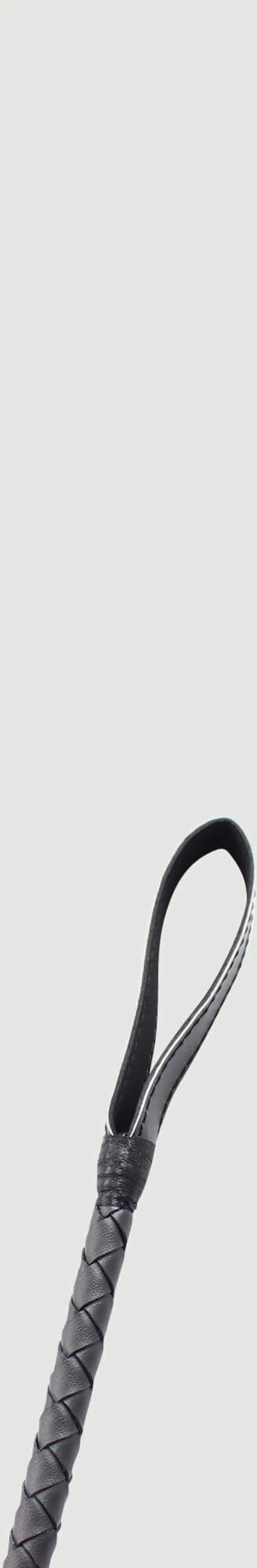 Δερμάτινο Crop Με Διπλό Λουρί Leather Riding Crop With Double Strap Tip 71 cm – Μαύρο