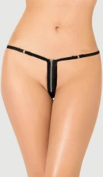 Σέξι Κιλοτάκι Με Φερμουάρ Zip Front Sexy Black Thong Knickers – Μαύρο