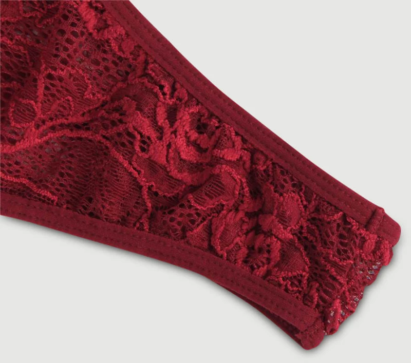 Plus Size Κορμάκι Glamour Underwire Hollywood Sheer Lace Teddy - Κόκκινο